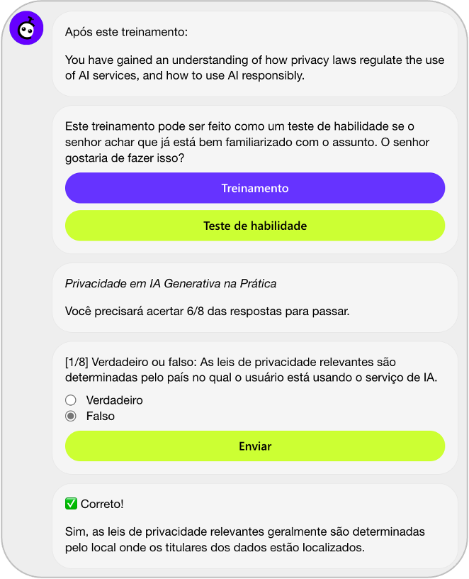 Screenshot homepage PT AI training